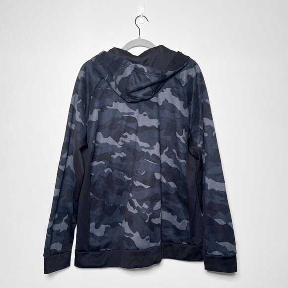 Burnside Black Camouflage Zip Up Hoodie Size XL - Picture 3 of 11